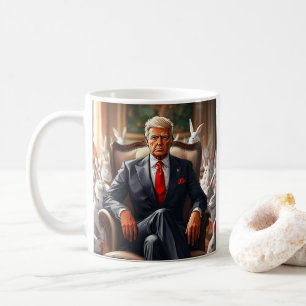 Cooles MAGA Kaninchen TRUMP umgeben von BUNNYS lus Kaffeetasse