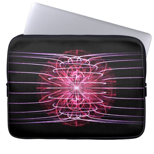 Cooles magnetisches Fraktal Laptopschutzhülle (Vorderseite)