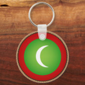 Cooles Malediven-Flag-Siegel Schlüsselanhänger (Vorderseite)