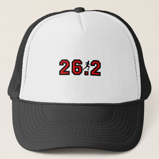 Cooles Marathon 26,2 Truckerkappe (Vorderseite)