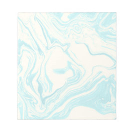 Cooles Marmordesign in Türkis und Creme Notizblock