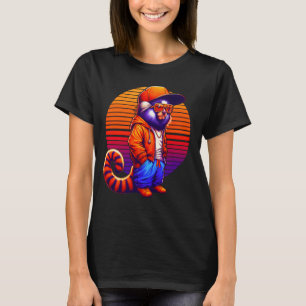 Cooles Marmoset Modernes Urbanes Sunset Retro Art T-Shirt