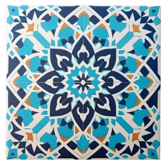 Cooles marokkanisches Muster Fliese (Vorderseite)
