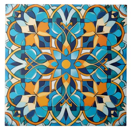 Cooles marokkanisches Muster Fliese (Vorderseite)