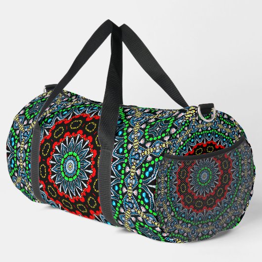 Cooles marokkanisches Themed Mandala Pattern Duffle Bag (Rechte Ecke)