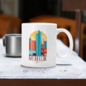 Cooles Medellin Kolumbien Vintages Stadtbild Kaffeetasse