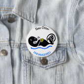 Cooles Meer - bedrohte Tiergrafik Button (Beispiel)