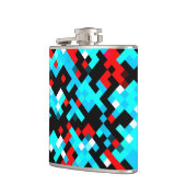 Cooles mehrfarbiges Muster Flachmann (Links)