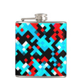 Cooles mehrfarbiges Muster Flachmann (Vorderseite)