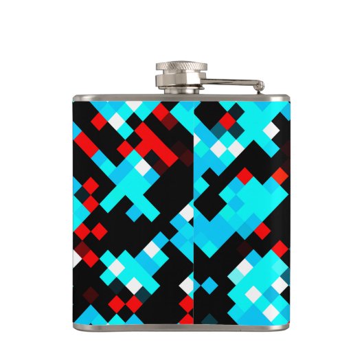 Cooles mehrfarbiges Muster Flachmann (Rückseite)