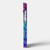 Cooles mehrfarbiges Retro-Glitzer & Glitzern Muste Case-Mate iPhone Hülle (Rückseite / Links)