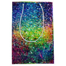 Cooles mehrfarbiges Retro-Glitzer & Glitzern Muste