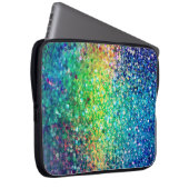 Cooles mehrfarbiges Retro-Glitzer- und Glitzern-Mu Laptopschutzhülle (Vorne Rechts)