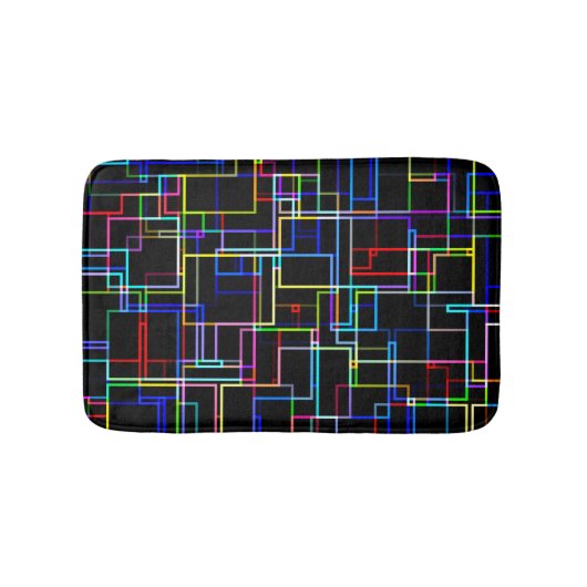 COOLES mehrfarbiges Streifenmuster Badematte (Vorderseite)