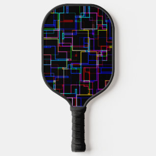 COOLES mehrfarbiges Streifenmuster Pickleball Schläger