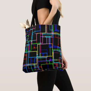 COOLES mehrfarbiges Streifenmuster Tasche