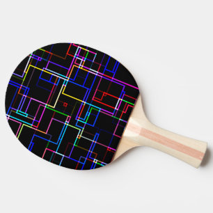 COOLES mehrfarbiges Streifenmuster Tischtennis Schläger