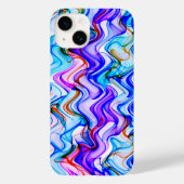 Cooles mehrfarbiges Wavy Zig Zag Muster Case-Mate iPhone Hülle (Rückseite)