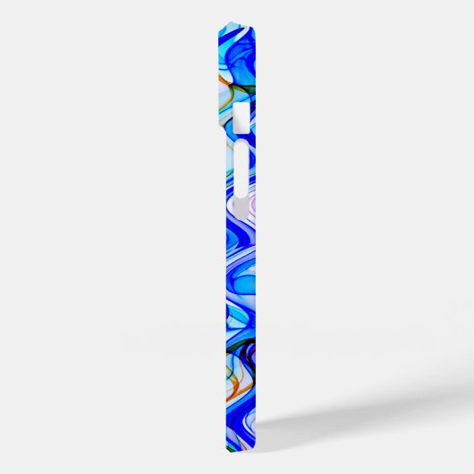 Cooles mehrfarbiges Wavy Zig Zag Muster Case-Mate iPhone Hülle (Rückseite / Links)