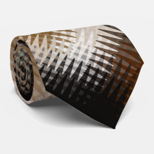 Cooles mehrfarbiges Wavy Zig Zag Muster Krawatte