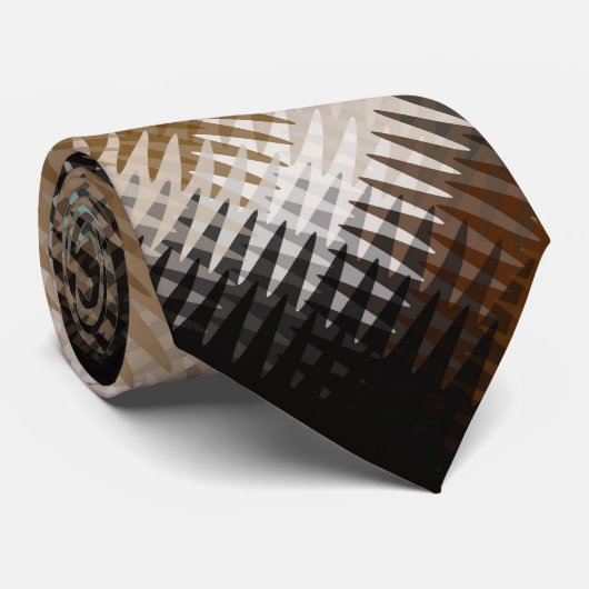 Cooles mehrfarbiges Wavy Zig Zag Muster Krawatte (Gerollt)