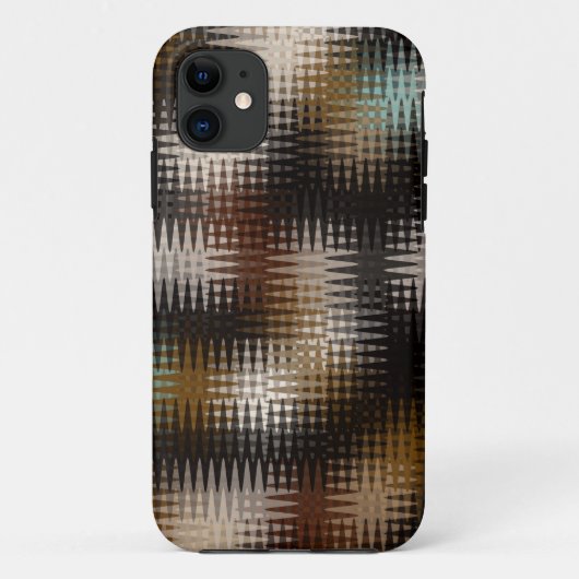 Cooles mehrfarbiges Wavy Zigzag-Muster Case-Mate iPhone Hülle (Rückseite)