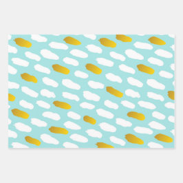 Cooles mehrfarbiges Weihnachtsgeschenk für moderne Geschenkpapier Set