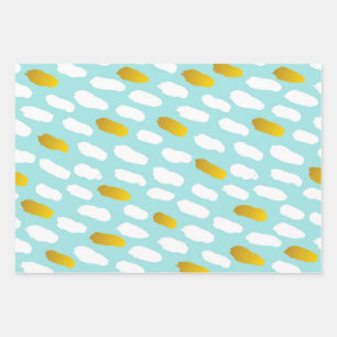 Cooles mehrfarbiges Weihnachtsgeschenk für moderne Geschenkpapier Set