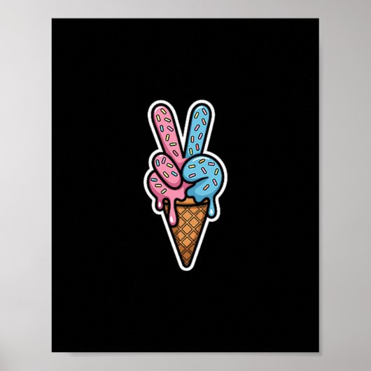 Cooles Meme Six Seven 67 Eiscreme Sport Drip Poster (Vorne)