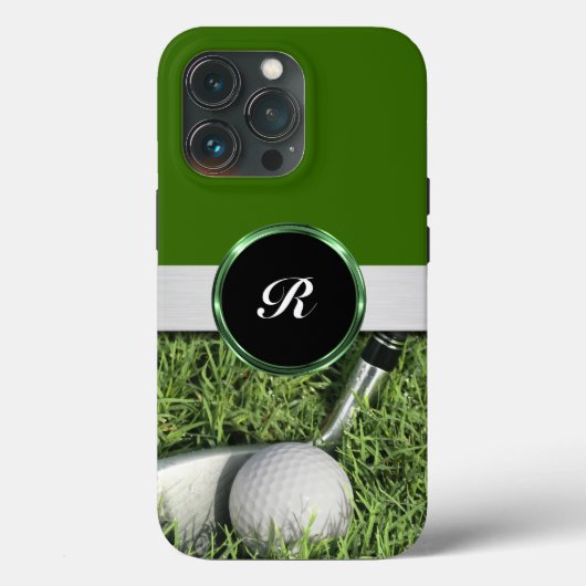 Cooles Men Golf Monogram Business Case-Mate iPhone Hülle (Rückseite)