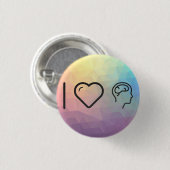 Cooles menschliches Gehirn Button (Vorne & Hinten)