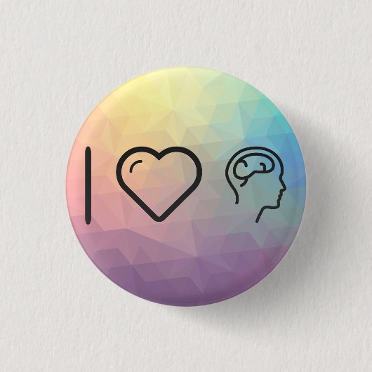 Cooles menschliches Gehirn Button (Vorderseite)