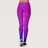 Cooles Mermaid Hot Pink Gradient Fish Scala Muster Leggings (Rückseite)
