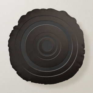Cooles metallisches Kreis-Schwarzes mit Rundes Kissen
