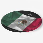 Cooles mexikanisches Flag-Design Pappteller (Schrägansicht)