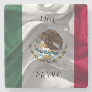 Cooles mexikanisches Flaggendesign anpassen Steinuntersetzer
