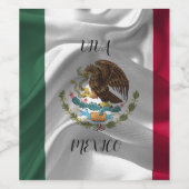 Cooles mexikanisches Flaggendesign anpassen Weinetikett (Einzelnes Label)