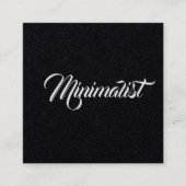 cooles, minimalistisches Drehbuch Quadratische Visitenkarte (Vorderseite)
