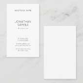 Cooles Minimalistisches elegantes modernes Vertika Visitenkarte (Vorne/Hinten)