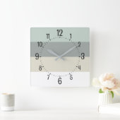 Cooles Minimalistisches Streifenmuster Quadratische Wanduhr (Zuhause)