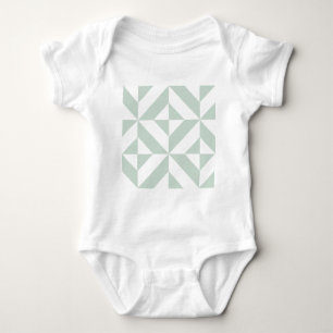 Cooles Mint Geometric Deko Cube Muster Baby Strampler