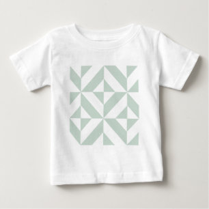 Cooles Mint Geometric Deko Cube Muster Baby T-shirt