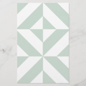 Cooles Mint Geometric Deko Cube Muster Briefpapier (Vorderseite)