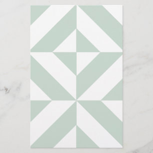 Cooles Mint Geometric Deko Cube Muster Briefpapier
