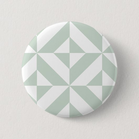 Cooles Mint Geometric Deko Cube Muster Button (Vorderseite)