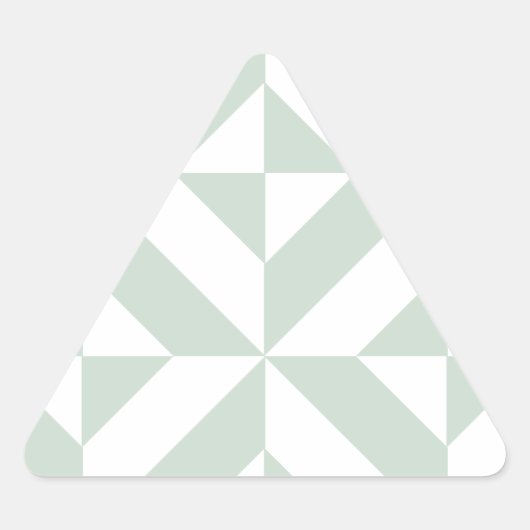 Cooles Mint Geometric Deko Cube Muster Dreieckiger Aufkleber (Vorderseite)