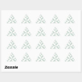 Cooles Mint Geometric Deko Cube Muster Dreieckiger Aufkleber (Blatt)