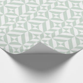 Cooles Mint Geometric Deko Cube Muster Geschenkpapier (Ecke)