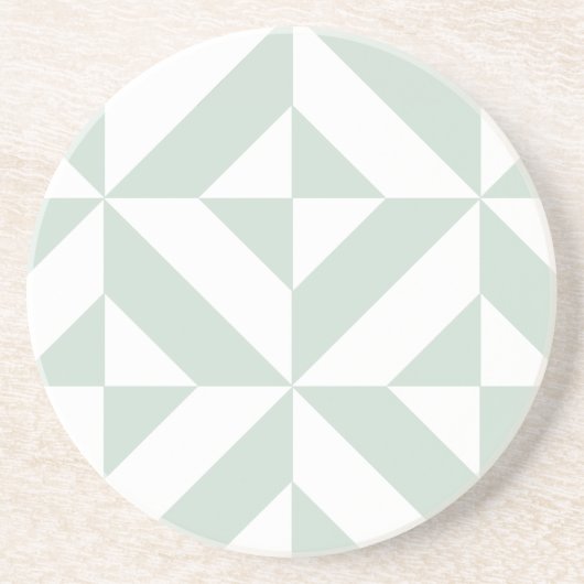 Cooles Mint Geometric Deko Cube Muster Getränkeuntersetzer (Vorne)