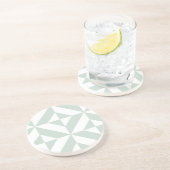 Cooles Mint Geometric Deko Cube Muster Getränkeuntersetzer (Seite)